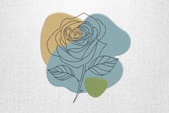 Abstract Rose Line Art Embroidery Review