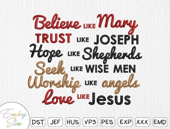 Believe Like Mary Embroidery Design Review