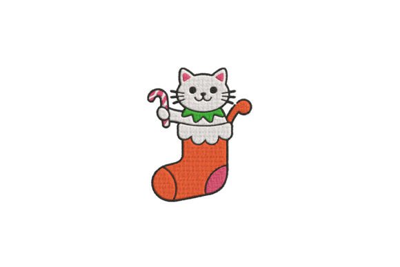 Christmas Cat in Stocking Embroidery Review