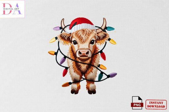 Christmas Cow Embroidery PNG Review
