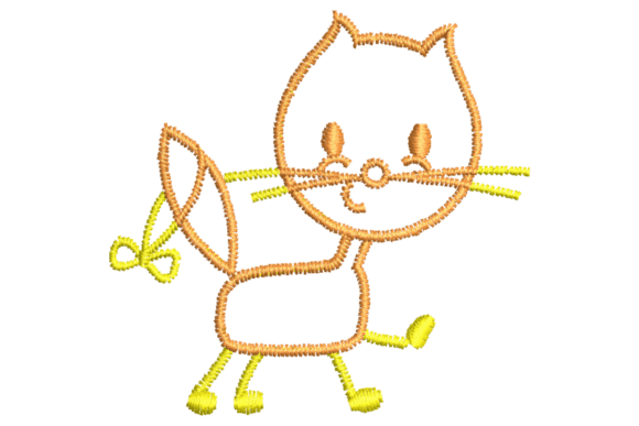 Cute Cartoon Cat Embroidery Design Review