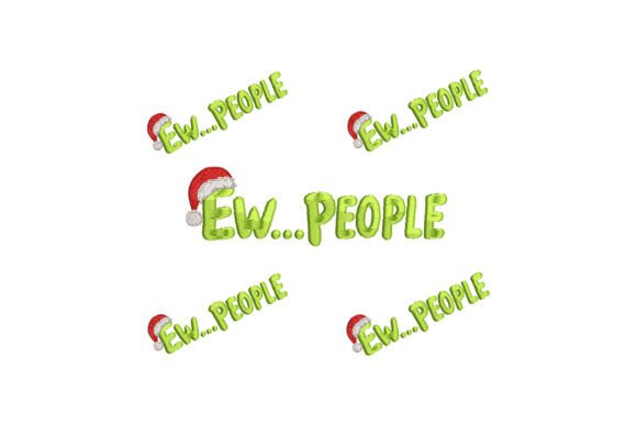 Funny Ew People Christmas Hat Embroidery Review