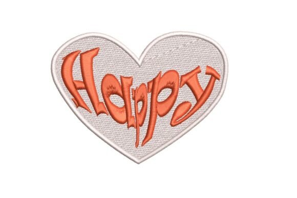 Happy Heart Embroidery Patch Design Review