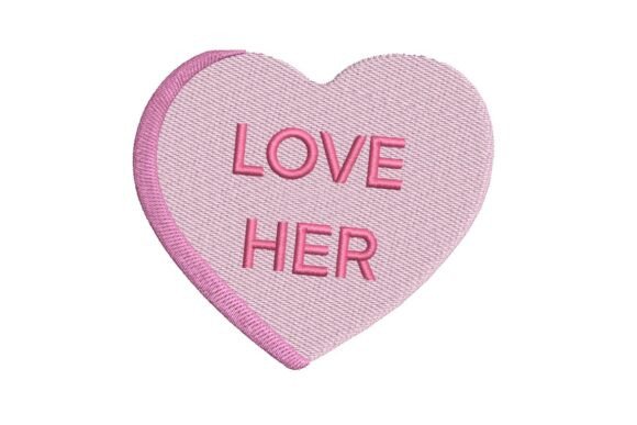 Love Her Conversation Heart Valentine Embroidery Design Review