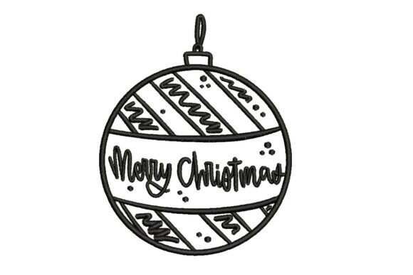 Merry Christmas Doodle Ornament Embroidery Design Review