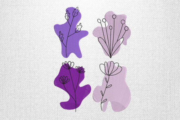Modern Purple Floral Embroidery Design Review
