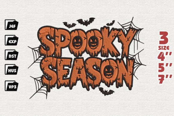 Spooky Season Pumpkin Font Halloween Embroidery Design Review