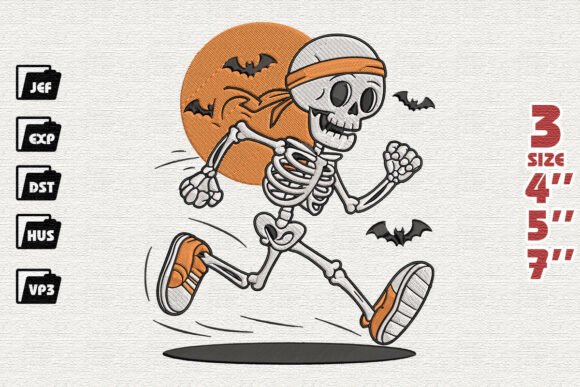 Spooky Skeleton Runner Halloween Embroidery Review