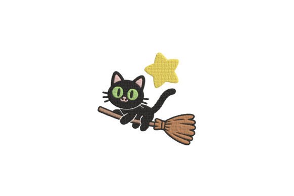 Witch Cat on Broom Embroidery Review